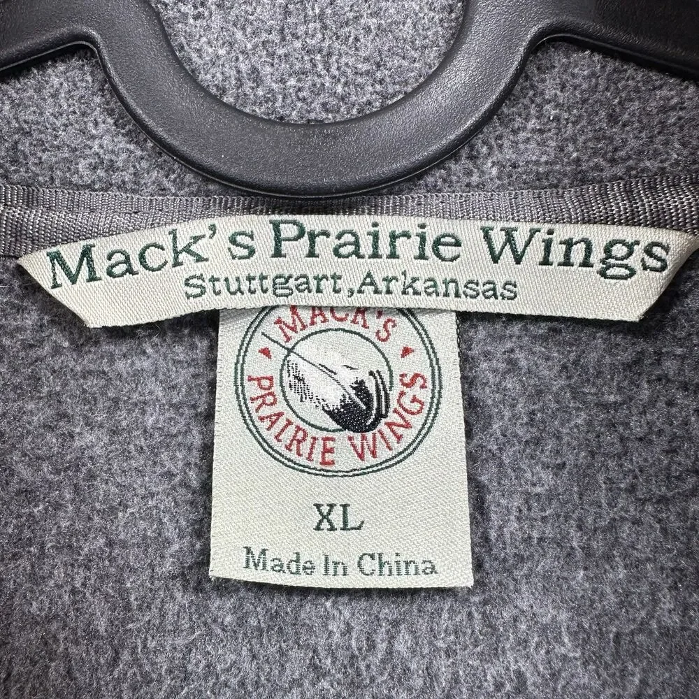 Mack’s Prairie Wings‎ Men's XL Gray Fleece Vest Hunting Multifunctional Full Zip